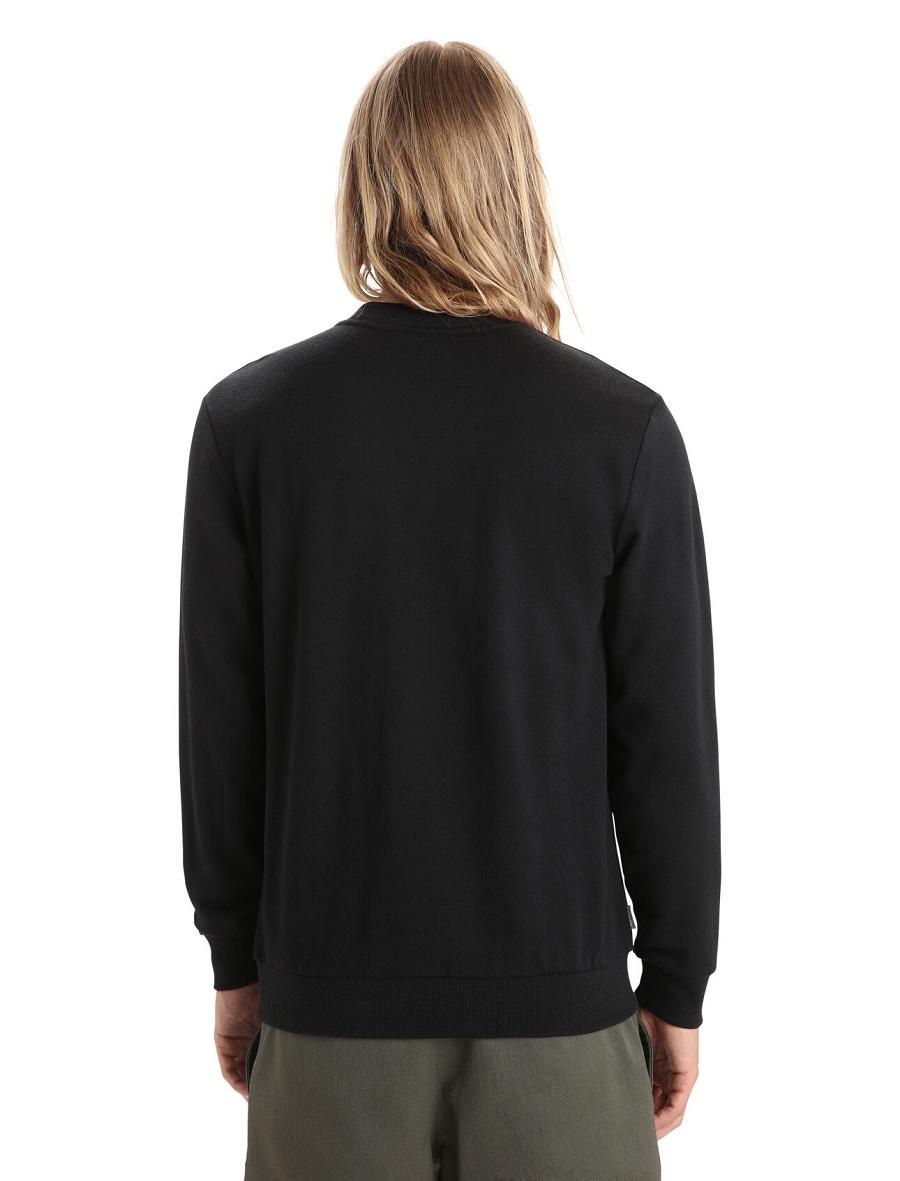 Icebreaker Merino Shifter Long Sleeve Sweatshirt Férfi Kapucnis Pulóver Fekete | HU 1278SGLO